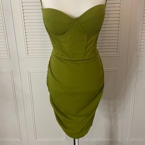 Ruched Bustier Bodycon Dress